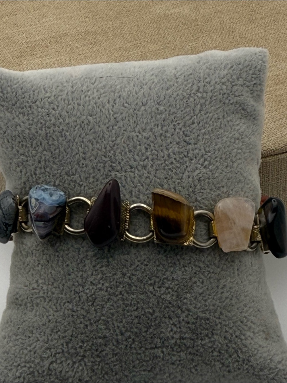Multi-Stone Link Bracelet with Mixed Gem Tones